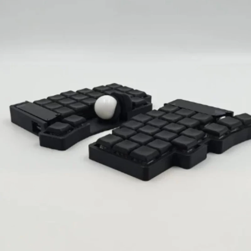 Teclado dividido Trackball con cable personalizado RGB intercambiable en caliente ergonomía teclado dividido de modo único para teclado VIAL izquierdo derecho - imagen 4