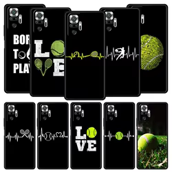 Funda de teléfono deportiva con pelota de tenis para Xiaomi Redmi Note 13, 12, 5G, 11, 10 Pro Plus, 4G, 9S, 9, 8, 7, 9T, 13C, 12C, 10C, 9C, 9A, funda de silicona suave