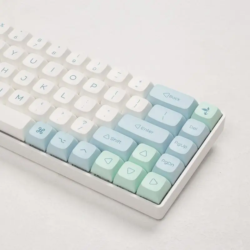 R53C 135 Keys KeyCap PBT XDA Crystal Mint Mint Dye-SUB Mecánico KeyCaps para 61 63 64 68 75 84 98 104 108 para - imagen 2