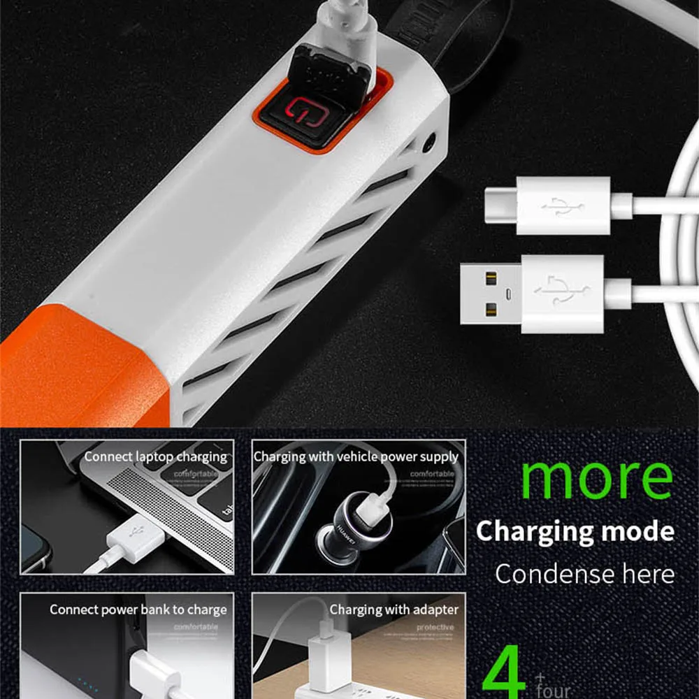 Lampes de poche Led à Zoom Super lumineux, Zoom télescopique, Mini lampe de poche Rechargeable, étanche, haute puissance, Laser - imagen 4