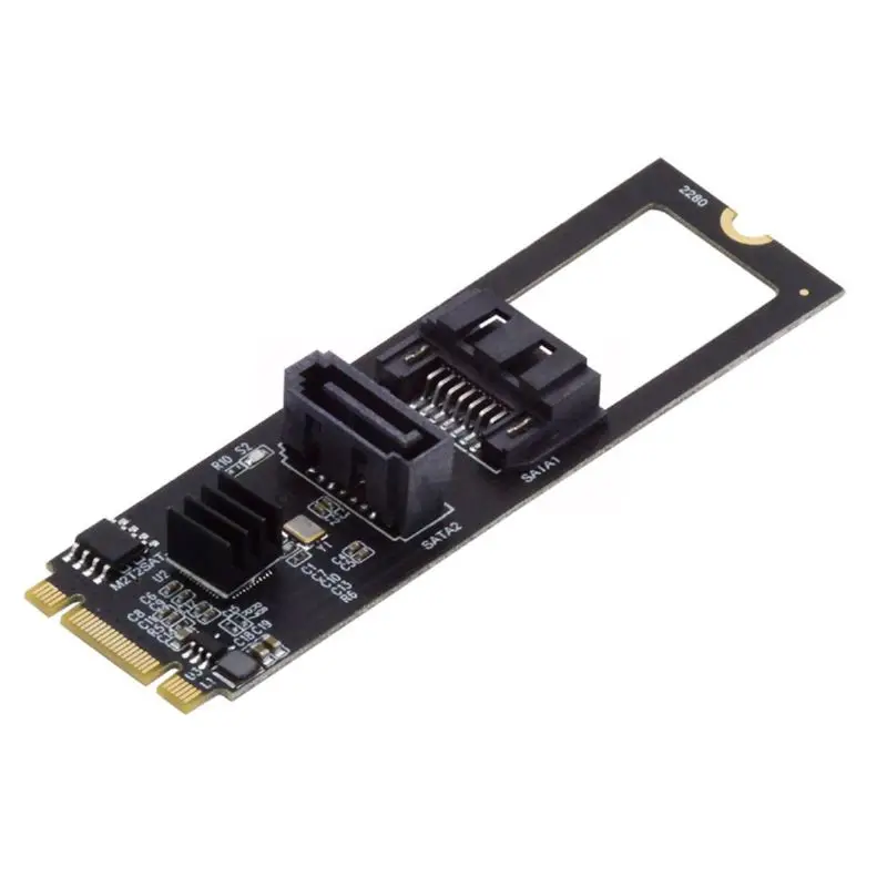 Chenyang-adaptador Vertical NGFF Key B + M PCI Express a SATA 3,0, 6Gbps, puertos duales, convertidor de tarjeta de extensión de disco duro, JMB582