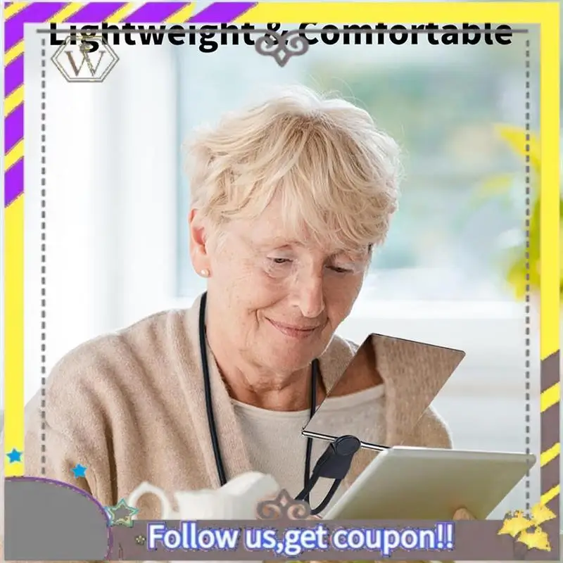 AU33-Lupa manos libres para lectura, lupa de página de lectura 5X para libros, reparación de costura para personas mayores con baja visión - imagen 5