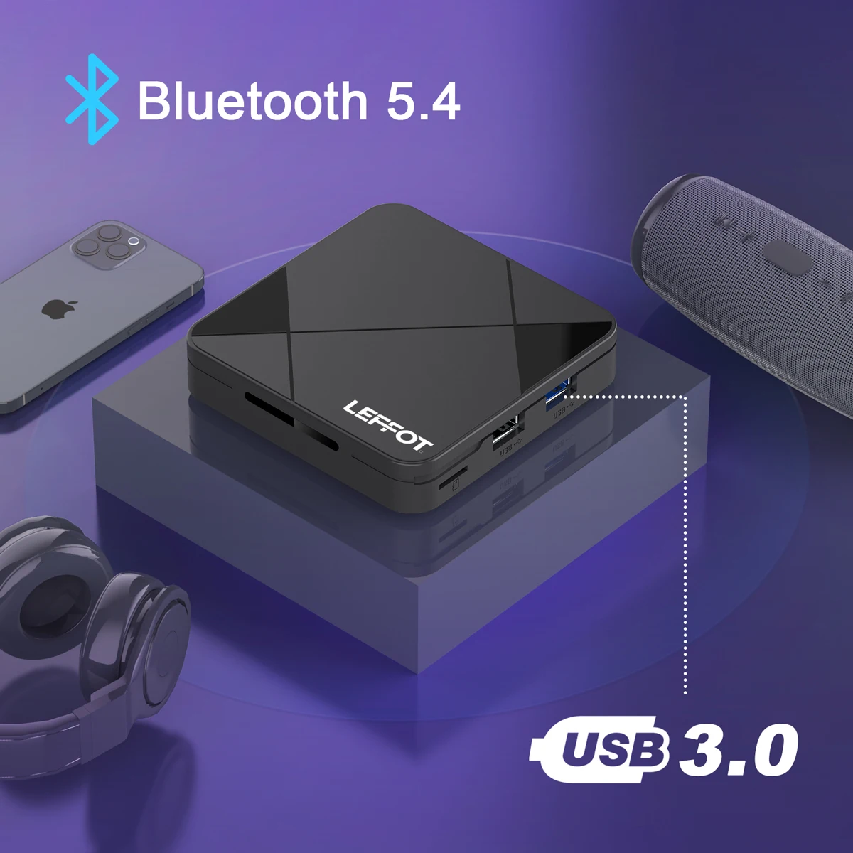 LEFFOT RK3518 Android 14,0 Smart TV Box RK3518 4K con Wifi 6 Smart 3D asistente de Google Netflix YouTube BT5.4 Smart TV Box - imagen 2