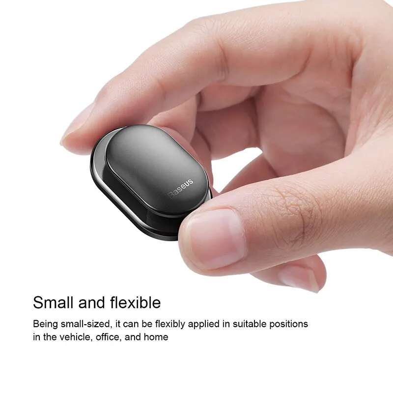 Baseus-organizador de ganchos para coche, almacenamiento de 4 piezas para bolsas, Cable USB, auriculares, llaves, sujetador automático, accesorios de Clip - imagen 5