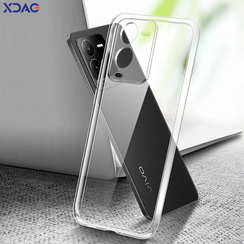 Funda de teléfono transparente ultrafina Original para VIVO S15 Pro S15e 5G, cubierta de TPU suave, protector de cámara, Fundas de cristal transparente - imagen 2
