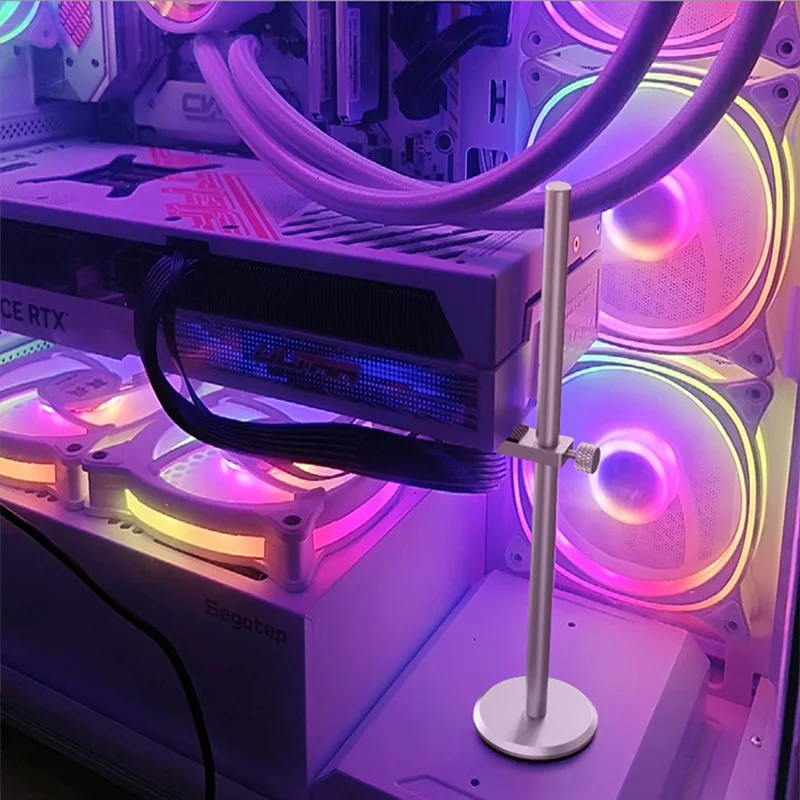 TEUCER GH-1 GPU soporte Jack PC de escritorio soporte de carcasa de aleación de aluminio soporte de vídeo gráfico Kit de refrigeración soporte para tarjetas de vídeo - imagen 2