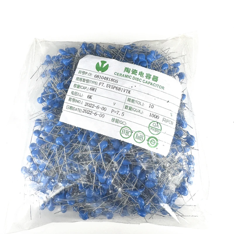 (1000 uds) 681 6KV Y5U 10% 680PF 6000V E6KV 681K condensador de chip de alto voltaje - imagen 2