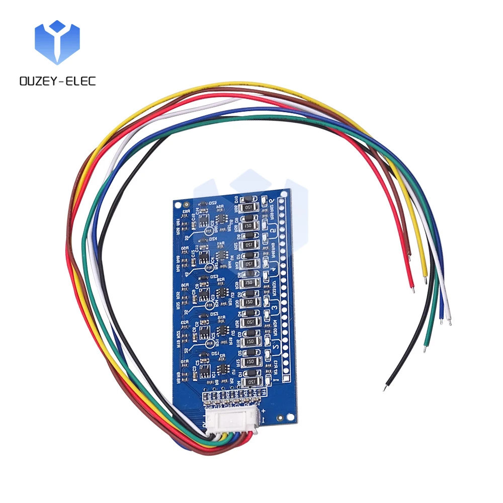 2s ~ 6 batería de litio carga protección Junta alta precisión ecualización activa módulo con Luces indicadoras BMS
