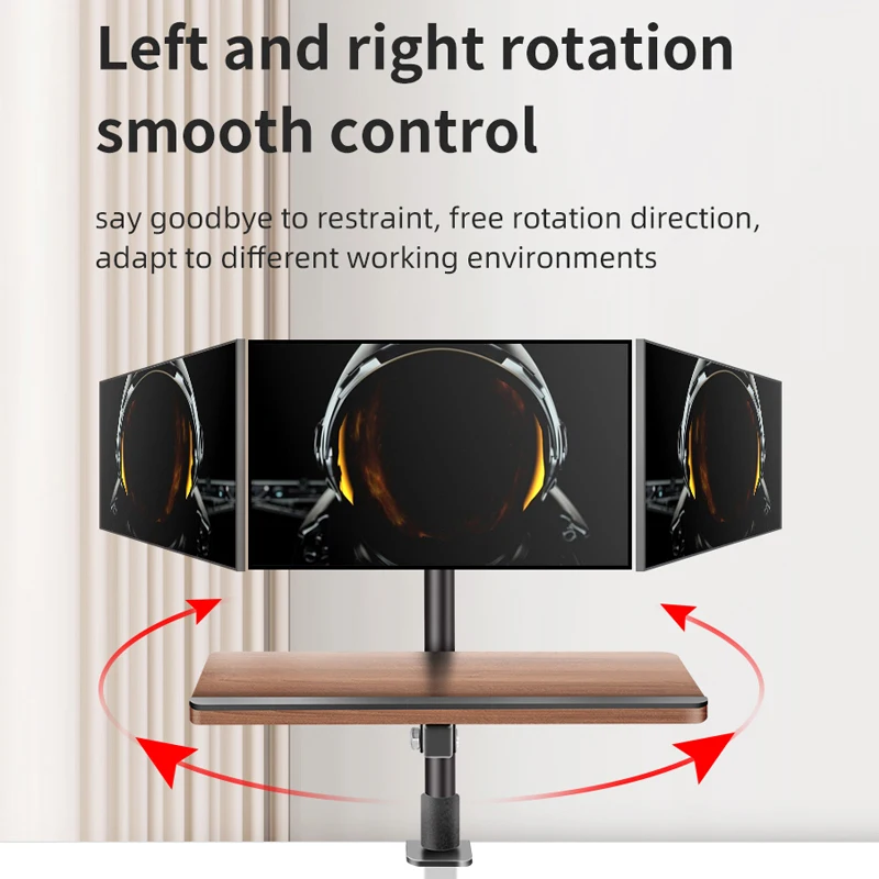 Soporte de escritorio de 14 "-27", soporte de Monitor de acero de 360 grados con movimiento completo, Base de abrazadera, brazo de montaje para Monitor, bandeja para teclado, organizador de escritorio XD06 - imagen 4