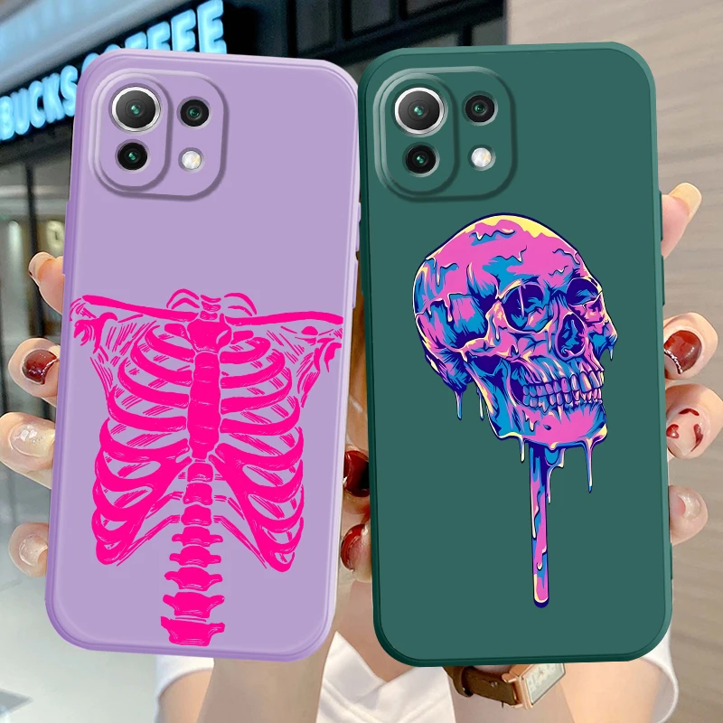 Funda suave para Xiaomi Mi 13 10T 11T 12T Pro 11 12 Lite Cool Cartoon Skull - imagen 3