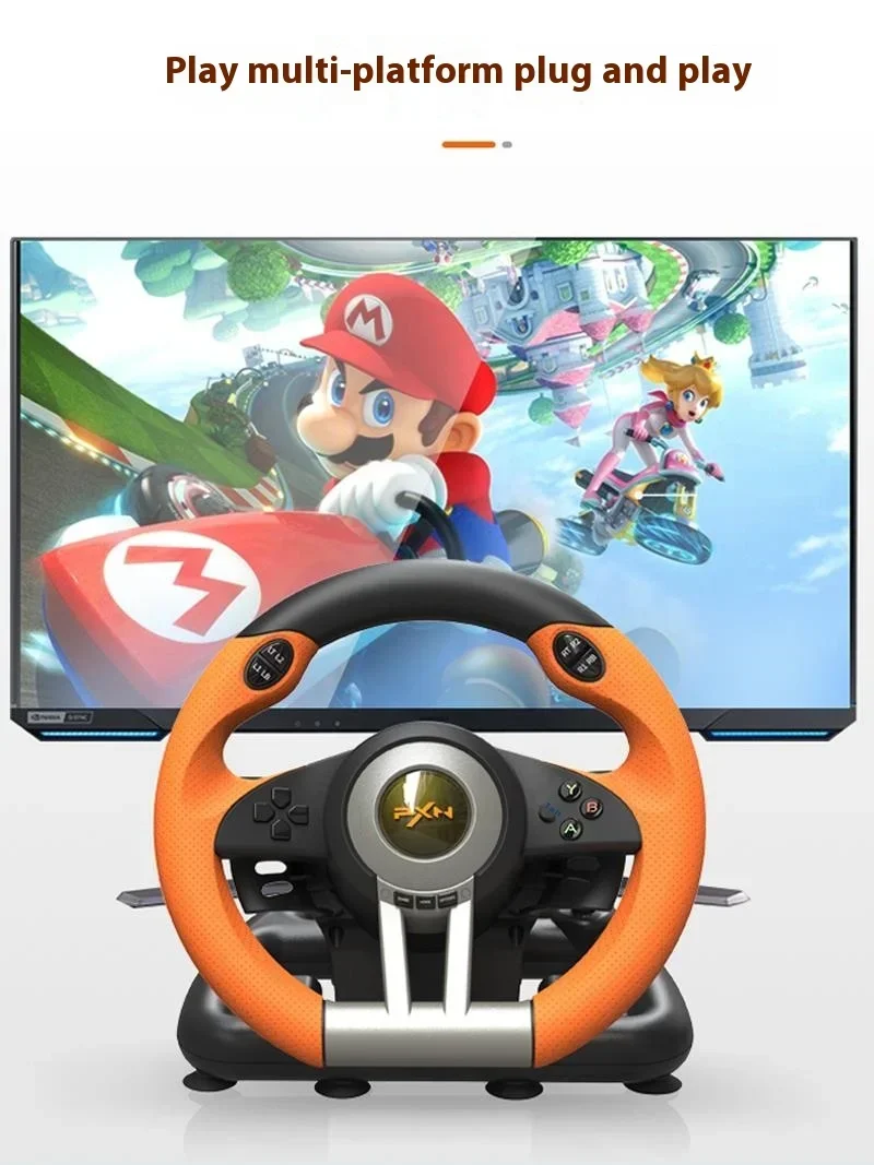 Volante de carreras profesional PXN V3 para PS3, PS4, Xbox One, Switch, PC, accesorios para jugadores, 180 ° - imagen 2