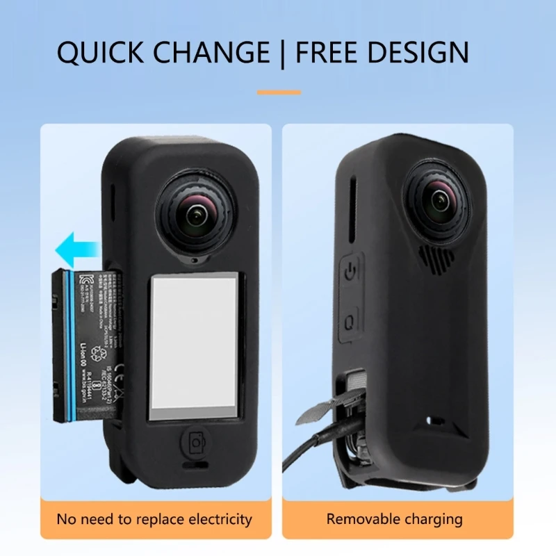 Funda silicona para cuerpo cámara 360 Air y lentes protección completa K1KF - imagen 5