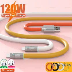Cable USB-C 120W Carga Rápida 6A – Silicona Flexible Compatible