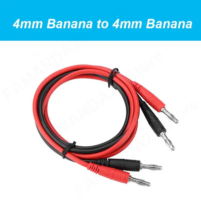 Pinzas de cocodrilo 16AWG 10A, conector Banana de 4mm a conector Banana, Cable de prueba, Cables de prueba multímetro, Cable duradero M20