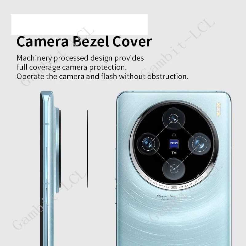 Película de lente de cámara negra 3D, Protector de vidrio templado Original para Vivo X100 Pro VivoX100 X100Pro Ultra X100s X100Ultra, 2 piezas - imagen 3