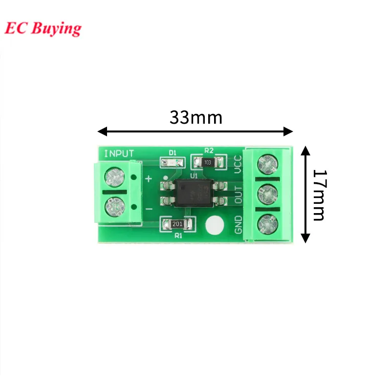 Módulo de aislamiento optoacoplador de 1 canal, aislador fotoeléctrico de 3-5V/12V/24V, placa de Motor de accionamiento PLC antiinterferencias, 5 uds./1 ud. - imagen 4