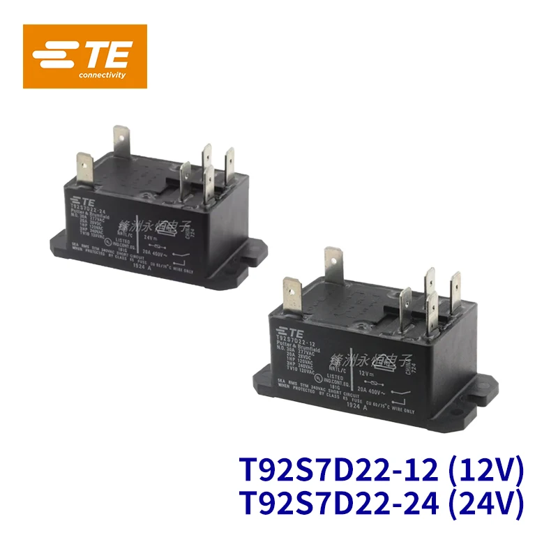 Nuevo relé TE Original T92S7D22-12 T92S7D22-24 12VDC 24VDC 30A 250VAC 6PIN 12V 24V relé de potencia