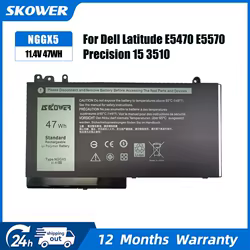 SKOWER Reemplazo 6MT4T NGGX5 Batería de computadora portátil para Dell Latitude E5270 E5470 E5570 Precision 3510 7V69Y TXF9M 79VRK HK6DV
