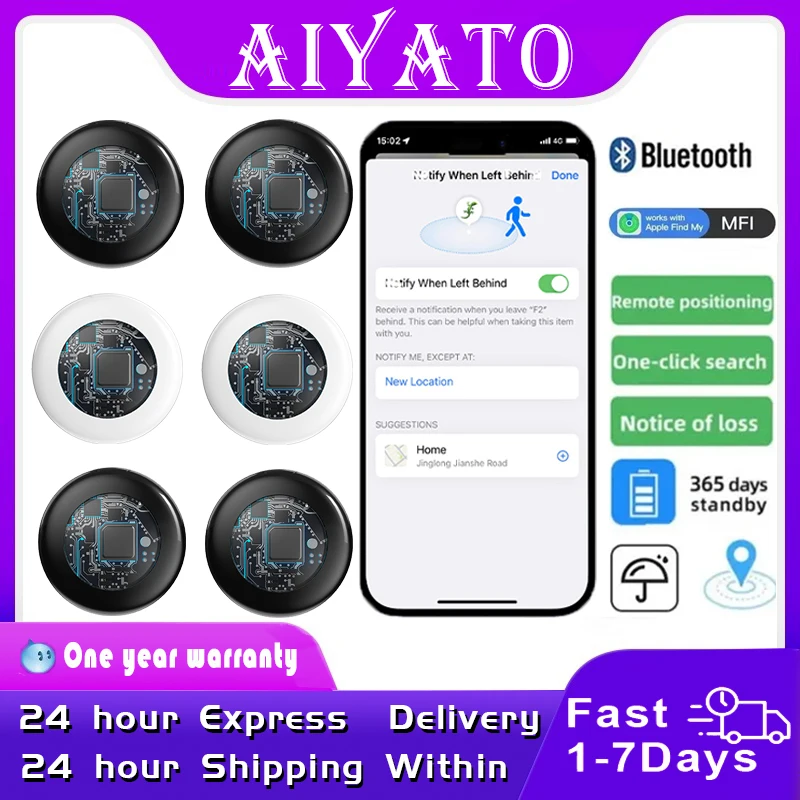 Timethinker-rastreador GPS con Bluetooth, localizador inteligente MFI para mascotas y niños, funciona con Apple Find My APP ITag, dispositivo de recordatorio antipérdida