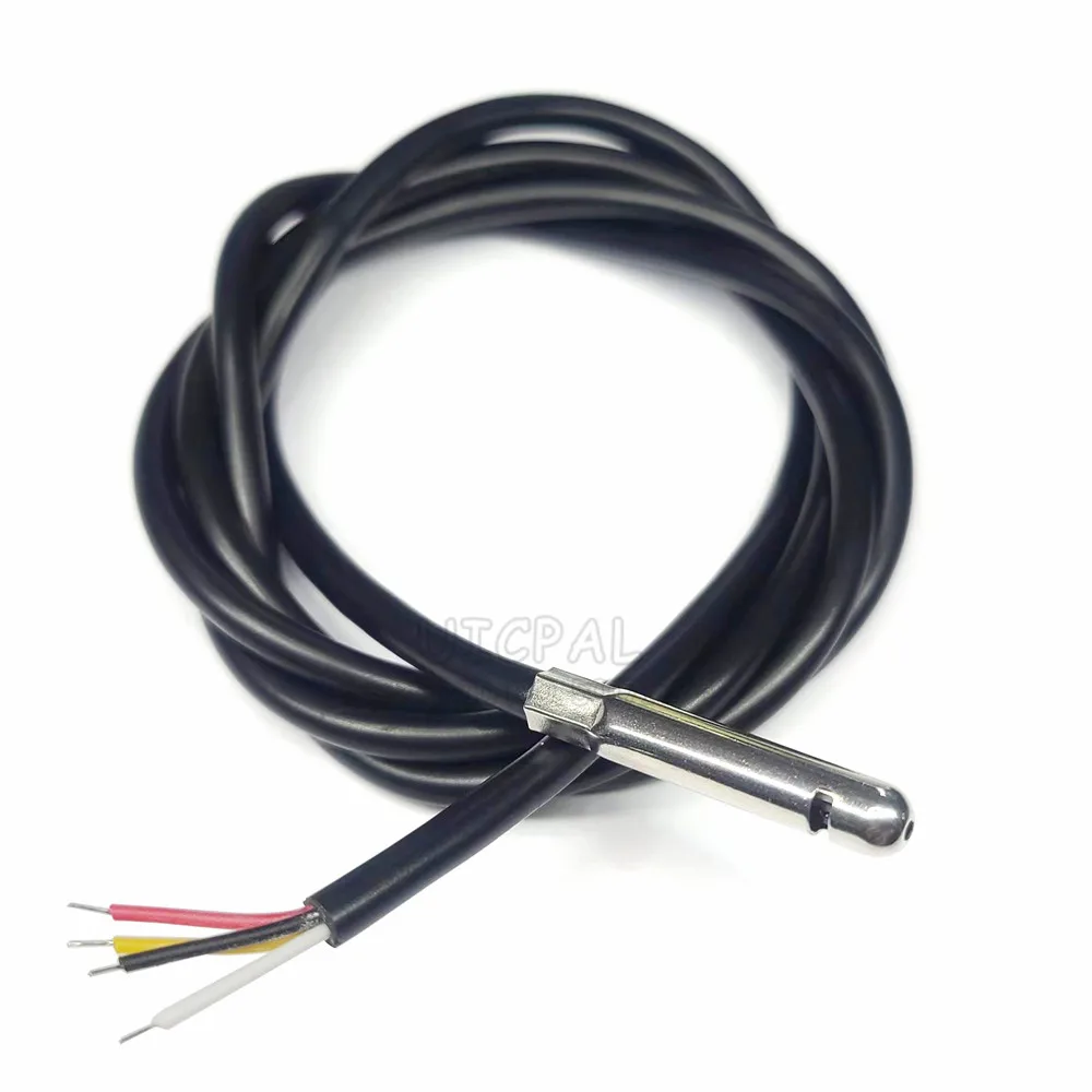 SHT20 SHT30 SHT40 Sensor de temperatura Digital 100CM Cable de sonda del Sensor de humedad impermeable 304 cabeza de acero inoxidable I2C 3,0 MM - imagen 2