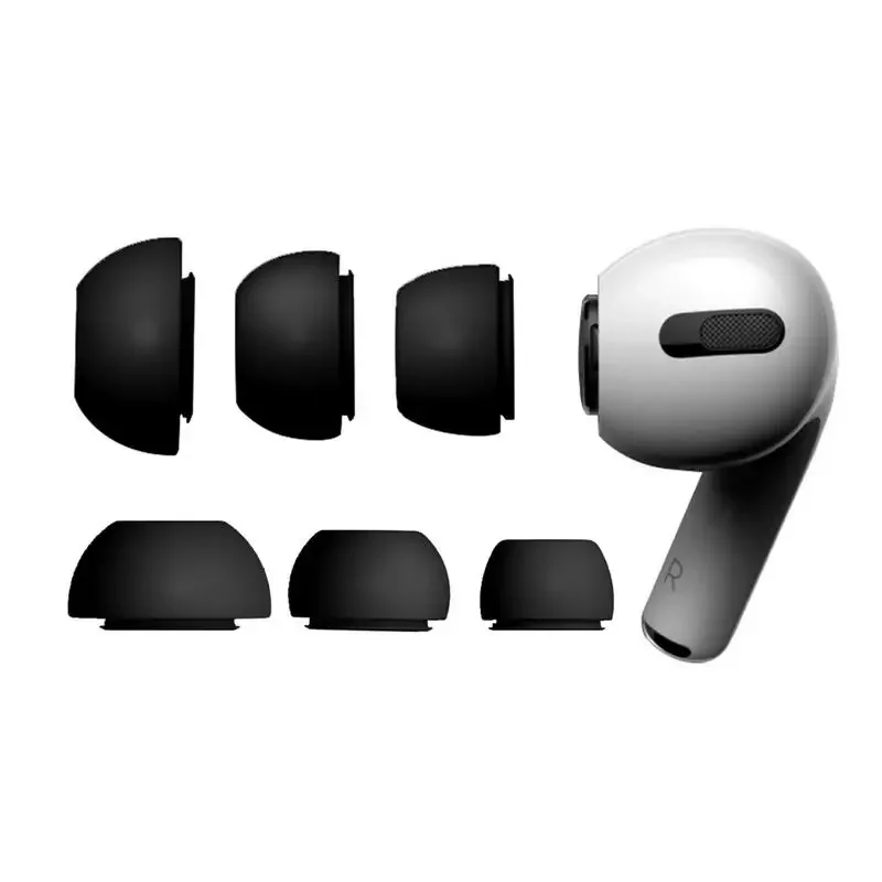 3 pares de almohadillas de goma para los oídos S/M/L para AirPods-Pro 1st 2nd auriculares de silicona almohadillas de repuesto antideslizantes