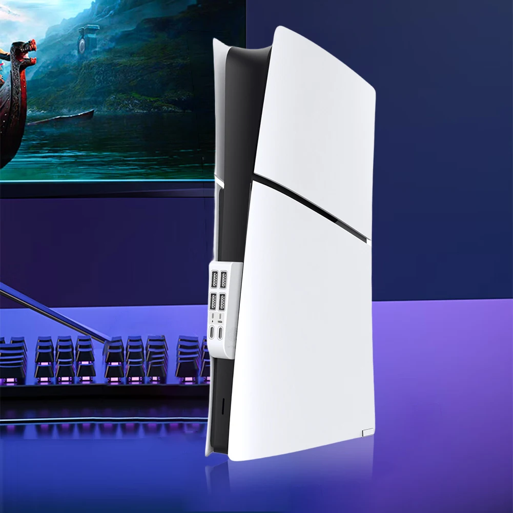 Hub USB con 4 puertos USB y 2 puertos tipo C extensor de puerto USB adaptador de concentrador expansor divisor USB para PS5 Slim para Playstation 5 Slim - imagen 2