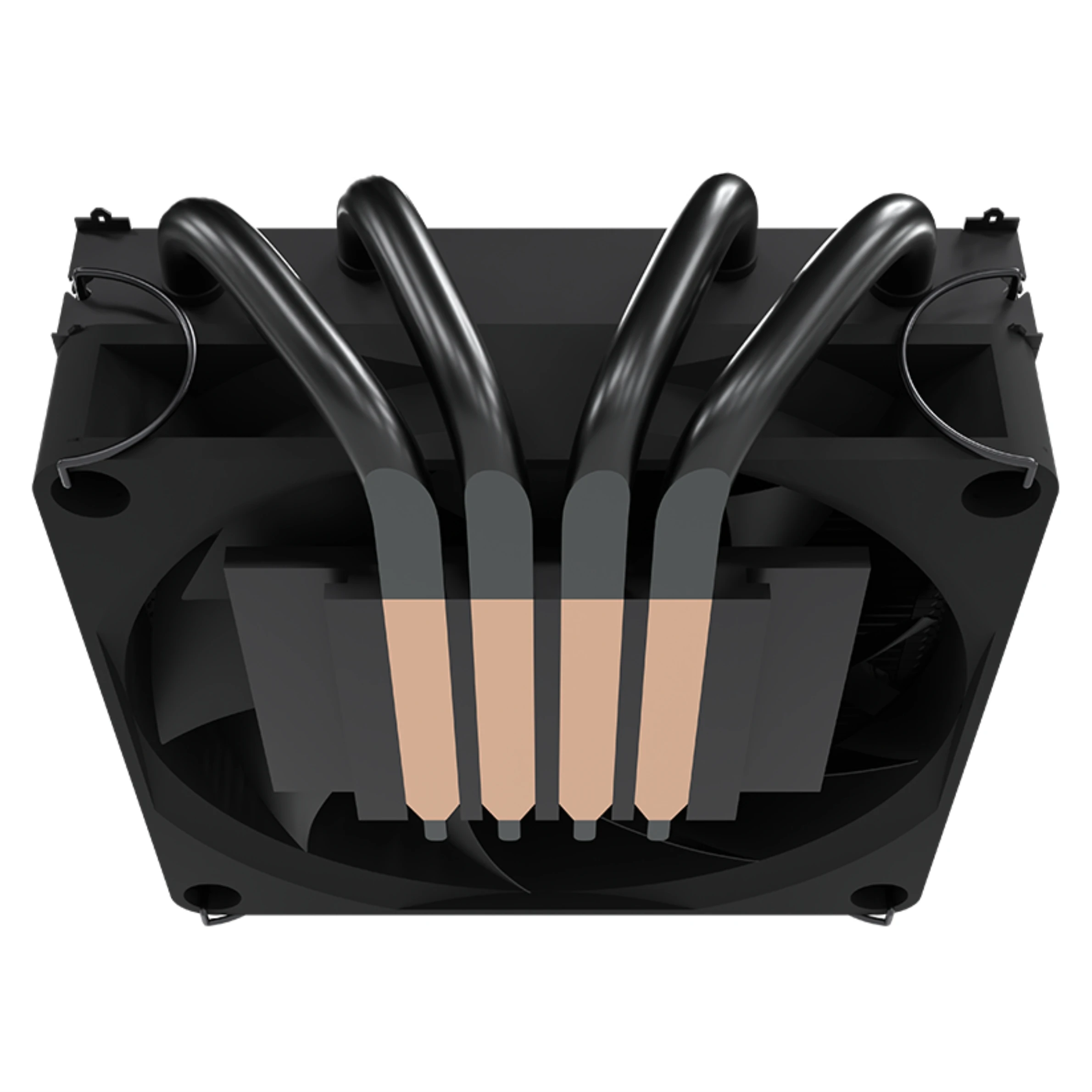 METALFISH DH380 Enfriador de CPU de perfil bajo de 38 mm Radiador de 4 tubos de calor para plataforma compacta 1700/1200/115x/AM5 AM4 Mini ITX - imagen 2