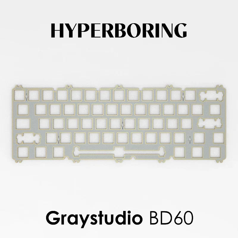 Placa de posicionamiento Graystudio BD60, accesorios de teclado mecánico personalizados, PC PP, aluminio, latón, Material de fibra de carbono, bricolaje para jugadores - imagen 4