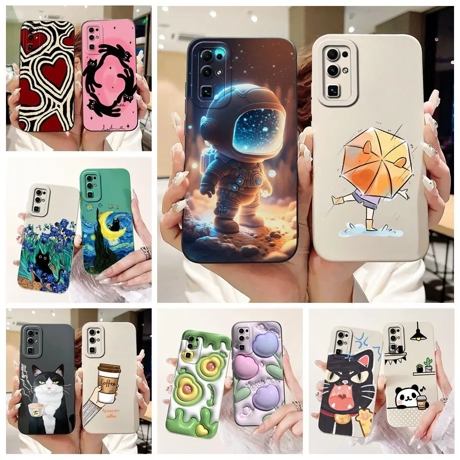 Funda de teléfono para Huawei Honor 30S, carcasa de TPU suave pintada en caramelo, elegante, para Honor 30 Lite, Honor 30 Pro Plus Pro +