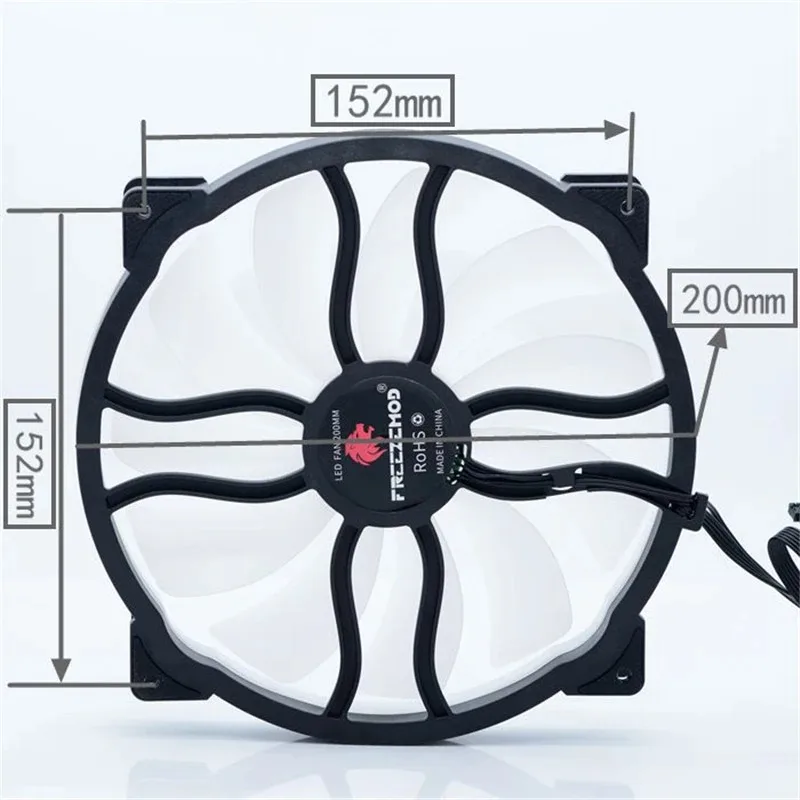 FREEZEMOD 레인보우 조리개 팬 FAN-L20 레인보우 오로라 팬 20CM 섀시 팬 AURA 동기식 CE ROSH 인증. 팬-L20 - imagen 5