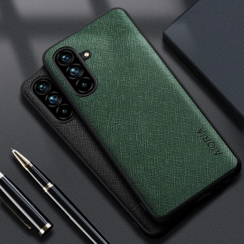 Funda moderna y elegante para Samsung galaxy A22 A23 A24 A25 A26 4G 5G, teléfono de piel sintética duradero y sencillo