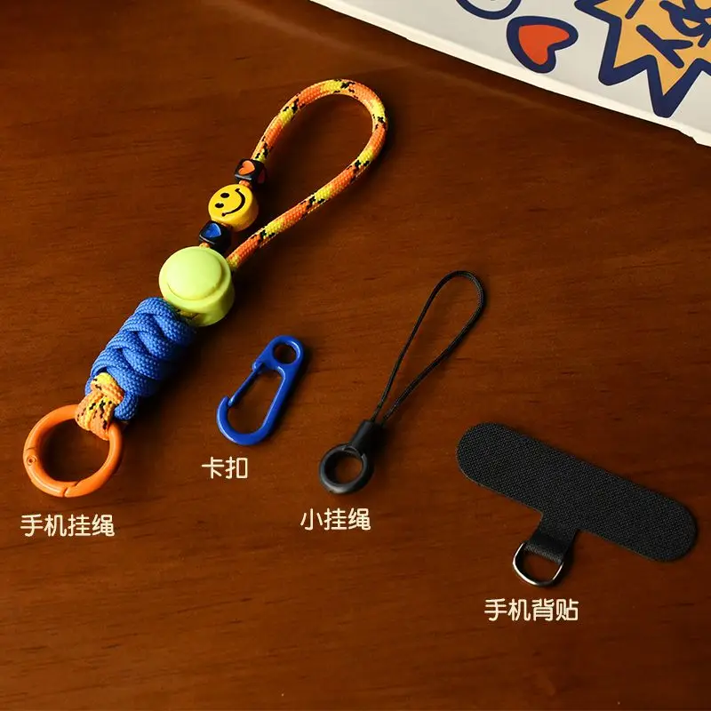 Nuevo bloqueo de Color cuerda colgante cadena de teléfono para funda de teléfono cuerda tejida para bolso llavero corto cuerda ajustable para exteriores - imagen 4