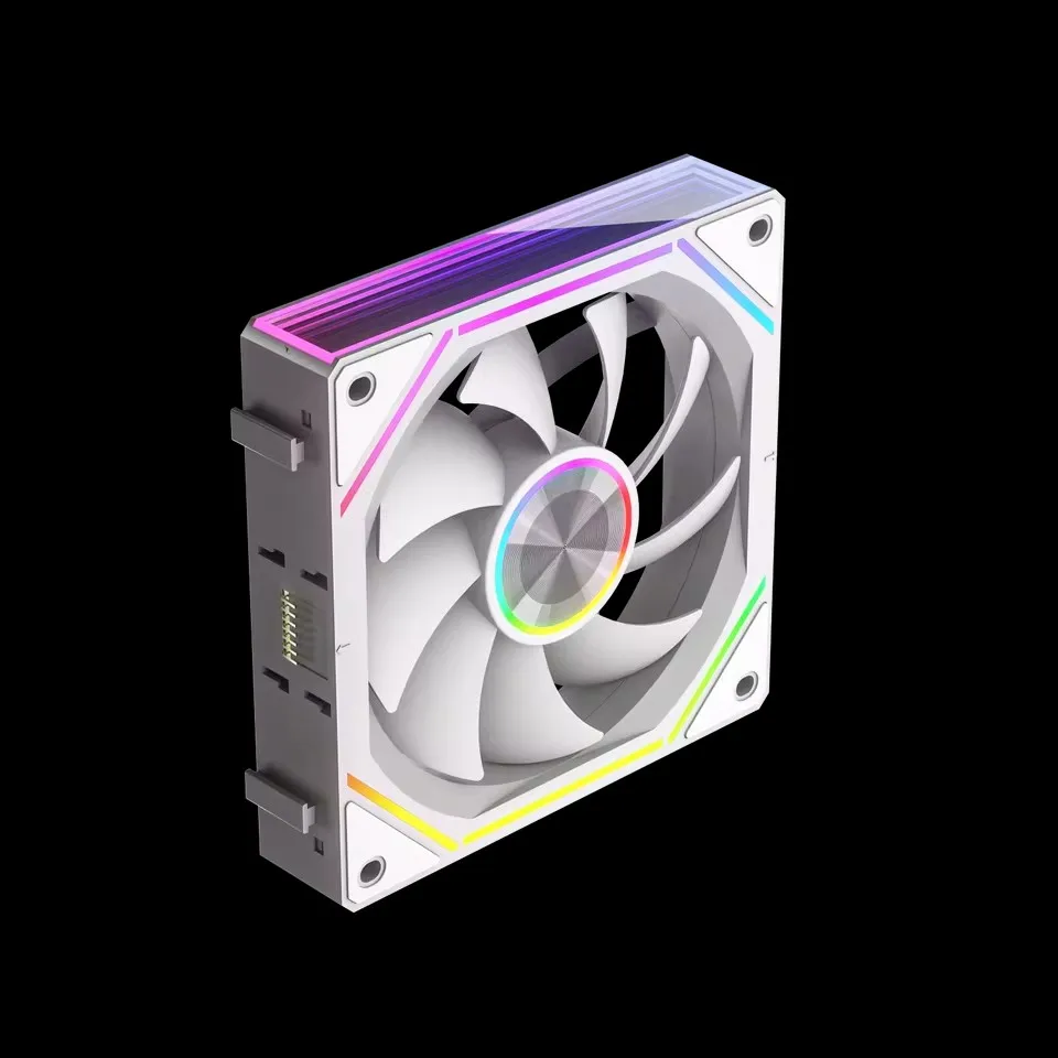 Power Train PRISM 8RS ARGB ventilador con cubierta 12CM PWM silencioso bloque de construcción integrado ventilador de refrigeración de escape frío AURA SYNC - imagen 2