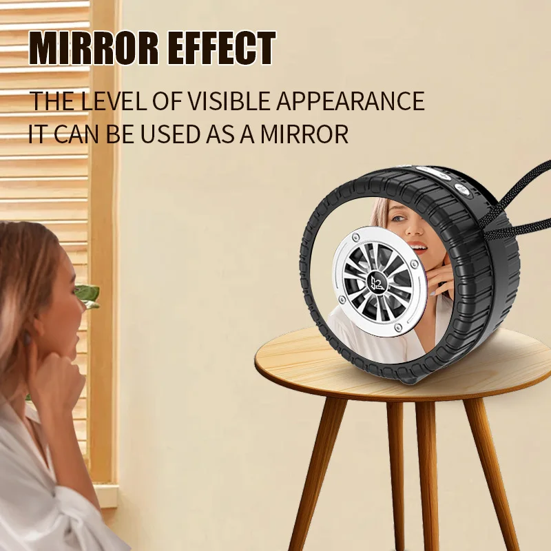 Altavoz inalámbrico creativo con forma de rueda de coche con luz Led, altavoz de música portátil con Bluetooth para exteriores, decoración para coche, regalos divertidos - imagen 5