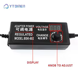 Fuente de Alimentación Ajustable 3V-24V con Pantalla LED