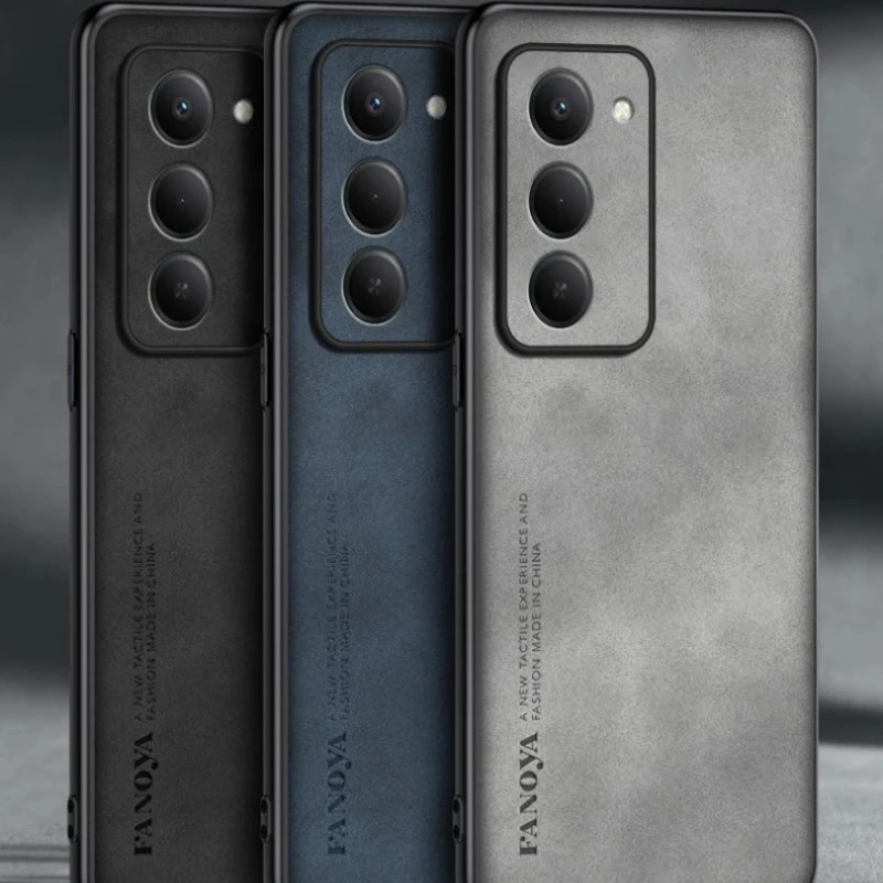 Para Redmi 15 5G Funda de cuero Skinsheep de lujo para Xiaomi Redmi 15 cubierta mate protección de cámara TPU carcasa de parachoques a prueba de golpes - imagen 3