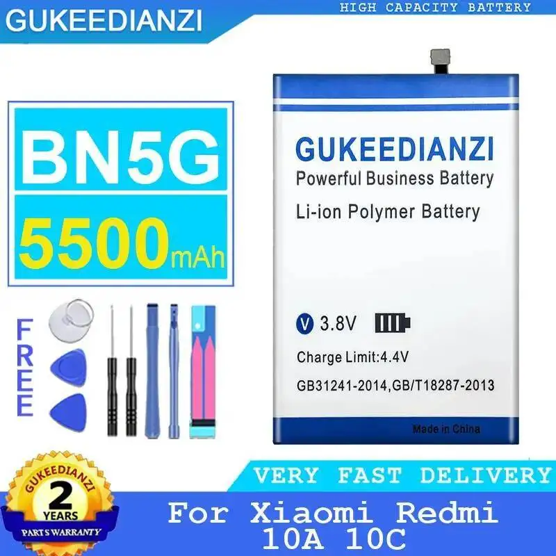 BN5G para Xiaomi Redmi 10A 10C batería de teléfono móvil reemplazo Premium 5500Mah