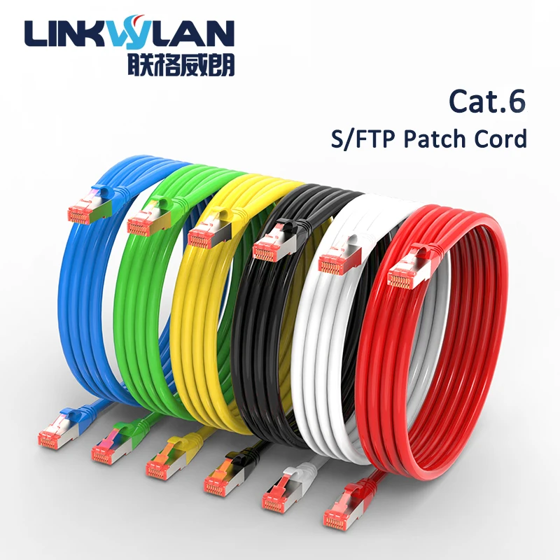 Cables Ethernet de red RJ45 Cat 6 SFTP C6 Cable de conexión Lan Snagless blindado 6 colores - imagen 2