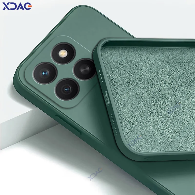 2025 fundas de lujo para teléfonos móviles de doble capa para Honor X8C protección de cámara HonorX8C armadura de silicona líquida cuadrada suave de moda - imagen 3