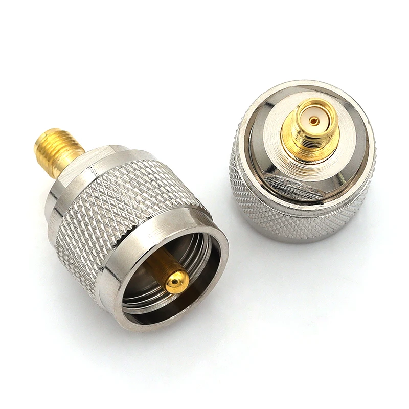 1/5/10 Uds UHF SO239 PL259 a SMA enchufe macho y conector hembra adaptador Coaxial RF conector terminales de cable latón recto - imagen 3