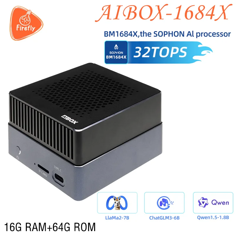 AIBOX-1684X AI Computación de borde de PC integrada Análisis de vídeo 32T Modelo grande Deepseek Privatización Despliegue SDK doméstico - imagen 2