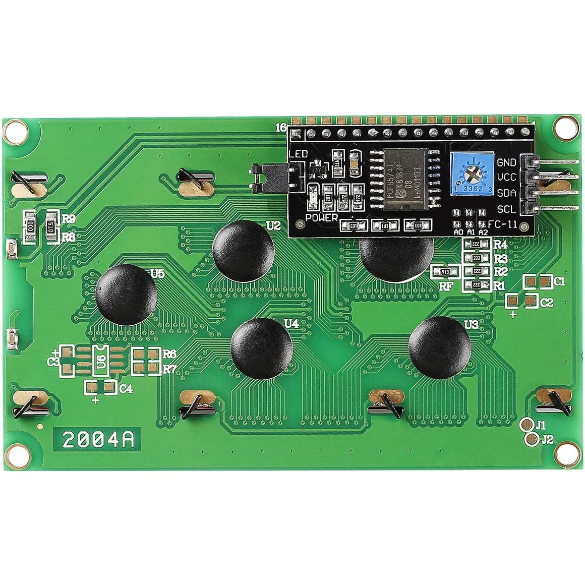Módulo de retroiluminación azul IIC I2C TWI Serial LCD 2004, 2 piezas, 20x4, adaptador de interfaz I2C, Compatible con Raspberry Pi - imagen 3