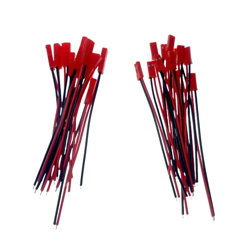 10 pares JST2.54mm 100/150/200mm 22 AWG 2 pines conector de clavija JST Cable macho hembra para juguetes RC batería lámpara LED JST/SYP2.54