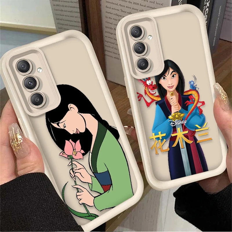 Funda blanda de dibujos animados de Disney Mulan para Samsung Galaxy A35 A55 A15 A25 A16 A06 A05S A24 A13 A23 A12 A22 A32 A52 A71 A51 4G - imagen 2