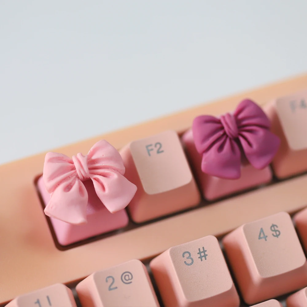 Nuevo Bowknot lindo Esc Keycap creativo Kawaii Pink Keycaps chica mujer para perfil OEM Cherry Mx Switch Teclado mecánico - imagen 3