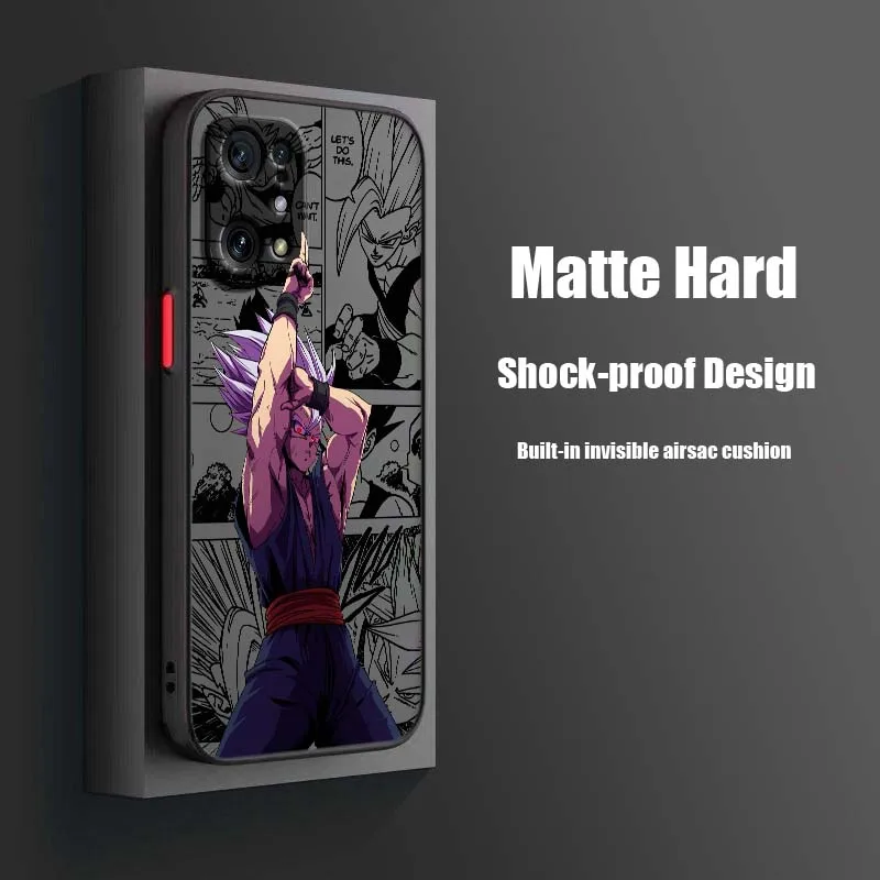 D-Dragon Ball Anime Goku Saiyan para OPPO A96 A78 A74 A72 A58 A53 Reno 10 8 7 6 Lite 5G funda de teléfono translúcida esmerilada - imagen 3