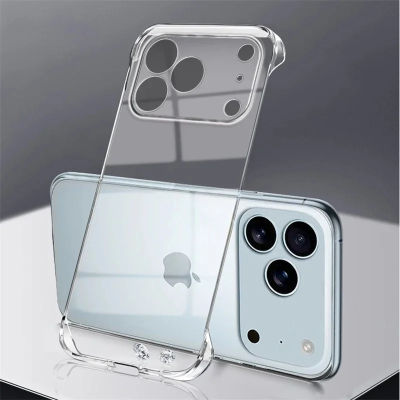 Funda de teléfono dura de plástico transparente delgada sin marco para iPhone 17 16 15 14 Plus 13 12 Mini 11 Pro Max 16e 17 Air Cover