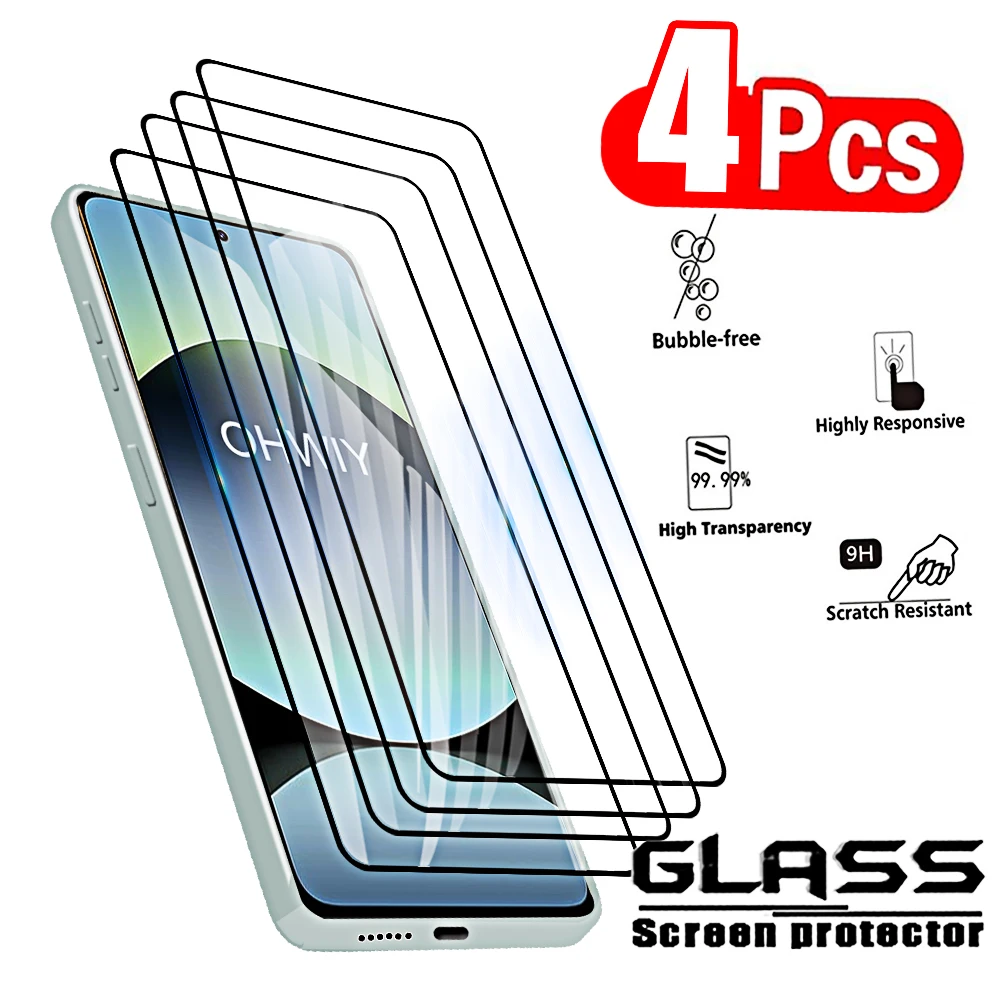 4 Uds vidrio templado para Redmi Note 14 4G 5G protectores de pantalla vidrio Protector para Xiaomi Redmi Note 13 12 11 10 Pro película frontal - imagen 2