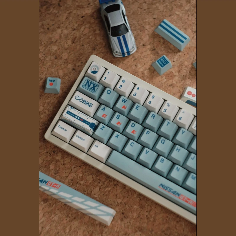 Juego de teclas con tema GTR para coche de carreras, perfil de cereza PBT, teclas originales personalizadas hechas a mano para teclado mecánico, accesorios de regalo - imagen 3