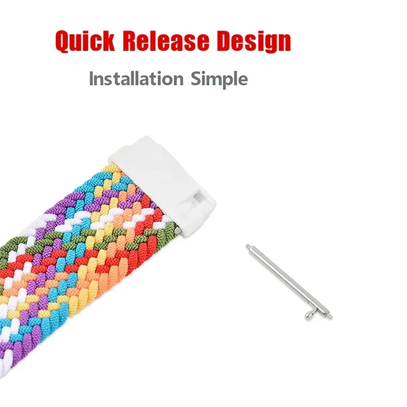 Bucle Solo trenzado para Samsung Galaxy watch 4/6/5/pro 44mm/40mm/correa clásica 46mm/42mm/active 2/pulsera Gear S3 banda de 20mm/22mm - imagen 2